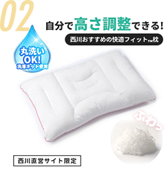 西川おすすめの快適フィット枕（わた）