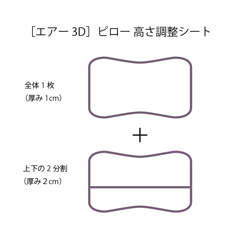 エアー3D] ピロー （高）61×34×13cm ブルー 側地：ポリエステル