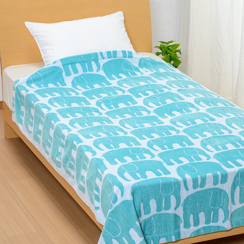 タオルケット(（シングル）140cm×190cm ブルー): 毛布・タオルケット| 西川公式オンラインショップ 寝具通販サイト