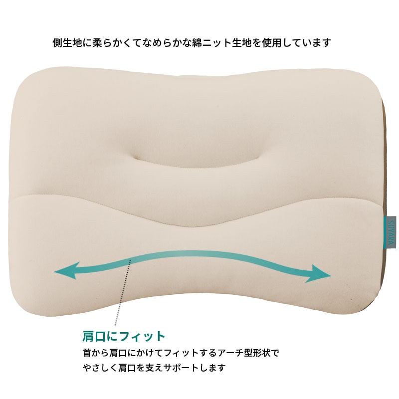 SUYARA 肩口ラク 高さ調整可能  史上一番安い 西川 枕   洗える ソフトパイプ やわらか  シルバー 243310588760000 04.53×37c