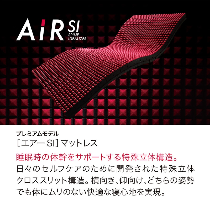 東京西川 エアー Air SI マットレス Regular ブラック ダブル東京西川