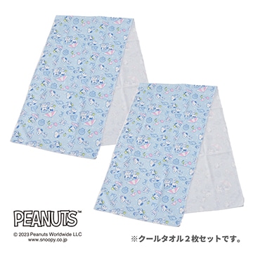 【Xmasキャンペーン対象】ピーナッツ スヌーピー クール2枚セットタオル (レッツゴービーチ)