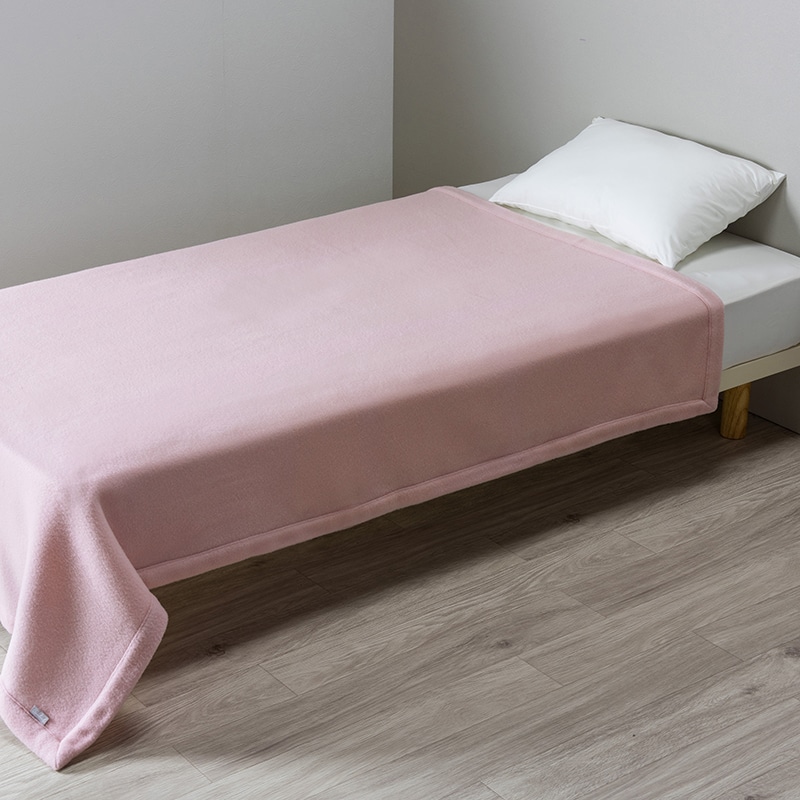 クオリアル ウール毛布（毛羽部分）(（シングル）140×200cm ピンク