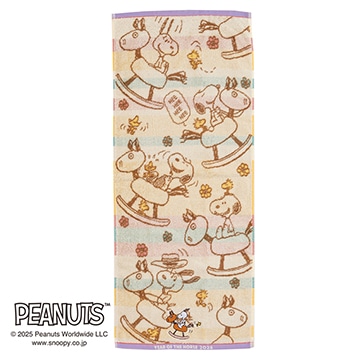 ピーナッツ 干支フェイスタオル（うま）【SNOOPY サマーキャンペーン対象商品】