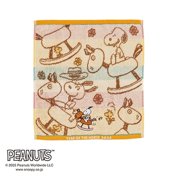 ピーナッツ 干支ウォッシュタオル（うま）【SNOOPY サマーキャンペーン対象商品】
