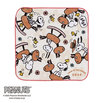 ピーナッツ 干支ミニタオル（うま）【SNOOPY サマーキャンペーン対象商品】