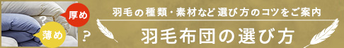 羽毛布団の選び方