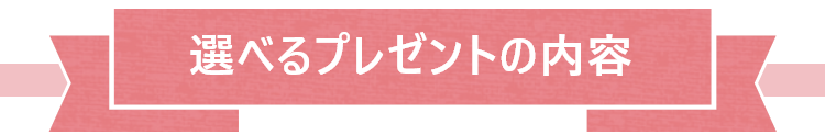 選べるプレゼントの内容
