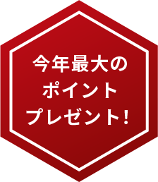 今年最大のポイントプレゼント！