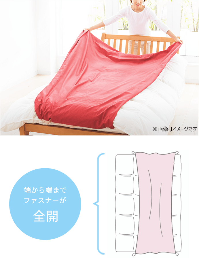 掛けふとんカバー(（シングルロング）150×210cm ピンク): 布団カバー 