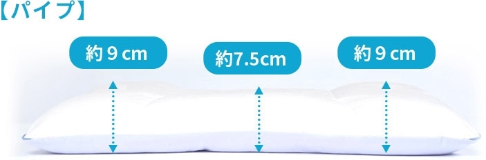 パイプ枕:約9cm 約7.5cm 約9cm