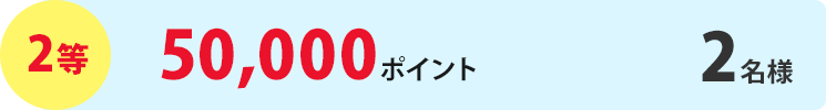 2等50,000ポイント2名様