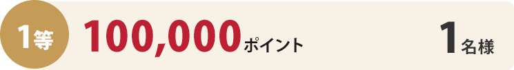 1等100,000ポイント1名様