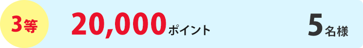 3等20,000ポイント5名様