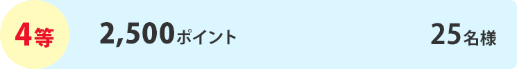 4等2,500ポイント25名様