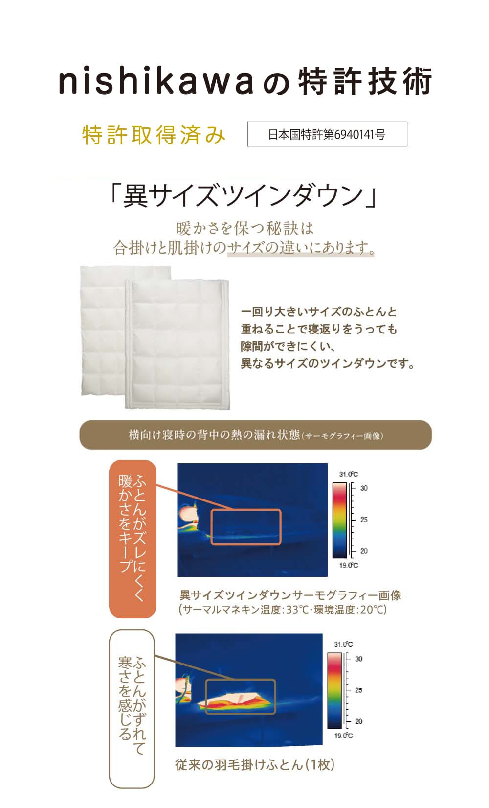 西川プレミアム 羽毛掛けふとん(ツインダウン)[グース